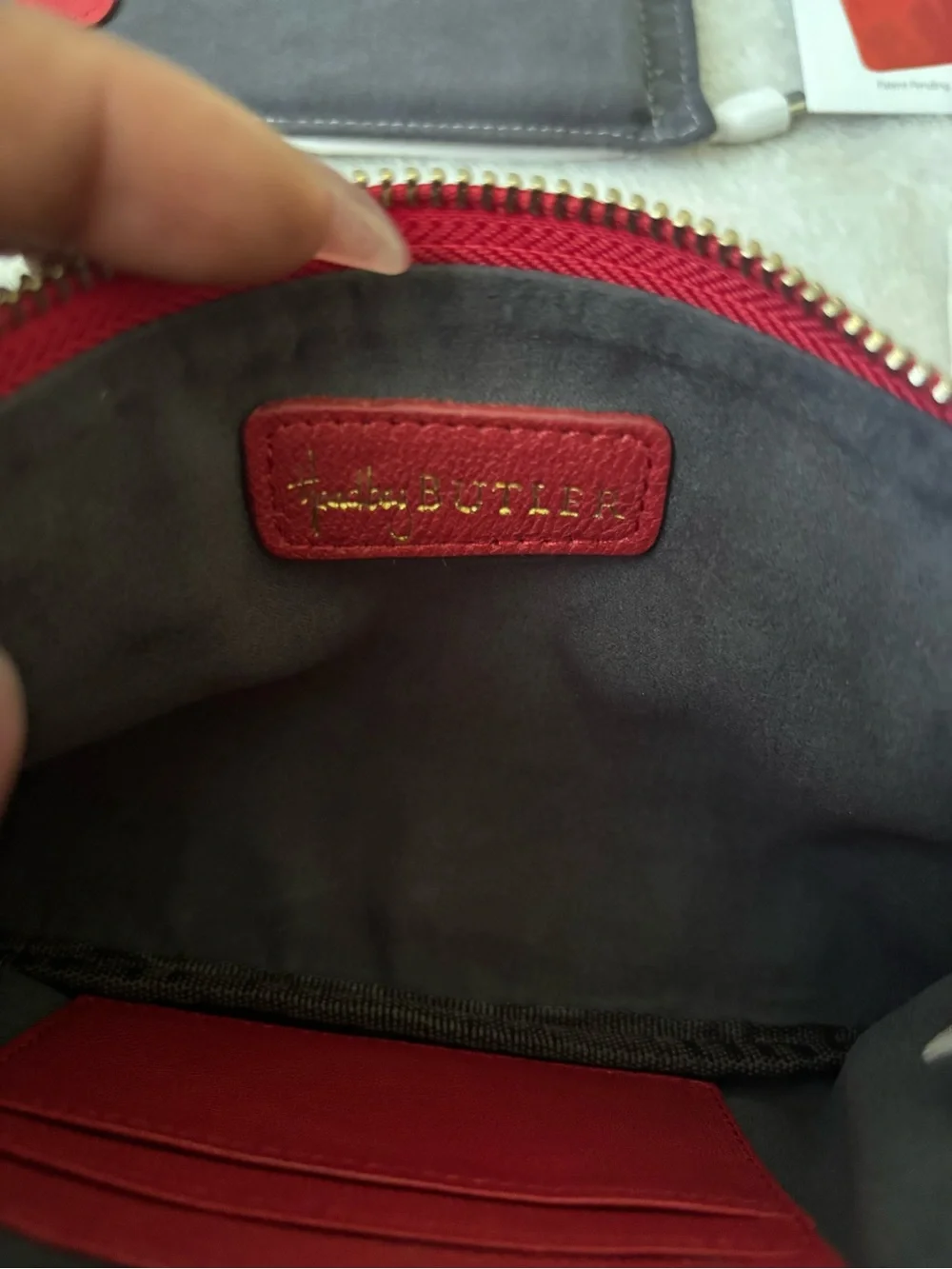 Handbag Butler red leather